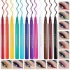 Xiangmall 12 Pièces Eyeliner Coloré Liquide Eye Liner Couleur Matte Waterproof Makeup Eyeliner Pen Imperméable Longue Tenue M