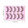 Lurrose 10 Paires de Faux Cils avec Strass Moelleux Cils Vaporeux 3D Fournitures de Maquillage de Cils Bouclés pour La Fête M