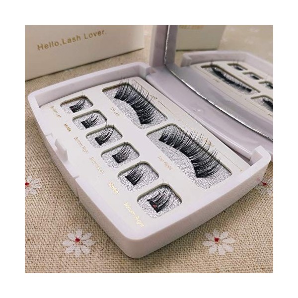 8 Pièces 3D Magnétique Naturel Faux Cils avec 3 Aimants   Bande Complète Cils Et Pince À Épiler Kit Accessoires De Maquillage