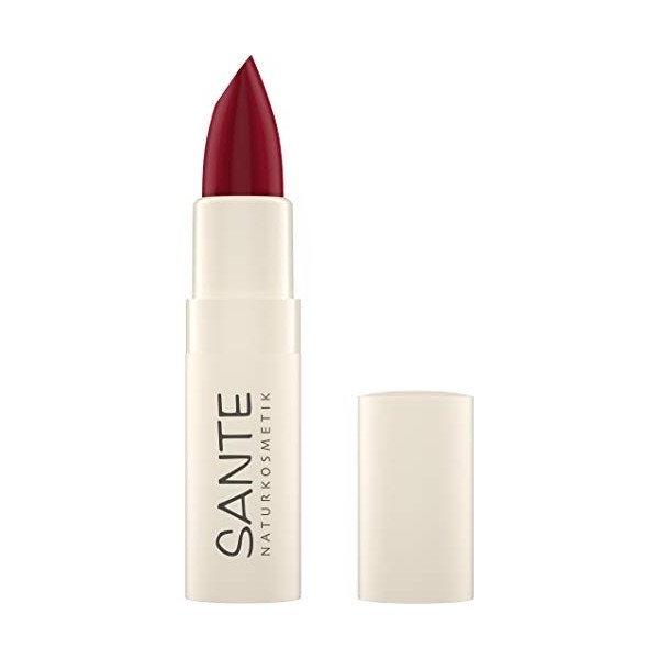 Sante Naturkosmetik NaturkosmetikNaturkosmetik 07 Fierce Red Rouge à lèvres Couleurs transparentes à intenses avec acide hyal