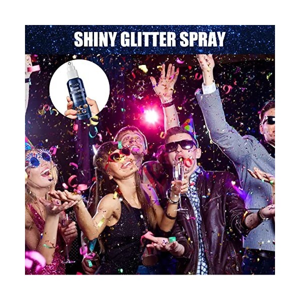 Spray Pailleté, Paillettes De Corps, Body Glitter Spray, 60ml Spray De Poudre Paillette, Spray Paillette Pour Corps Et Cheveu