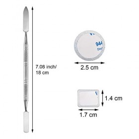 101 Pièces Autocollants en Métal pour Palette dOmbres à Paupières Set, Comprend un Outil de Dépôt de Maquillage, Métalliques