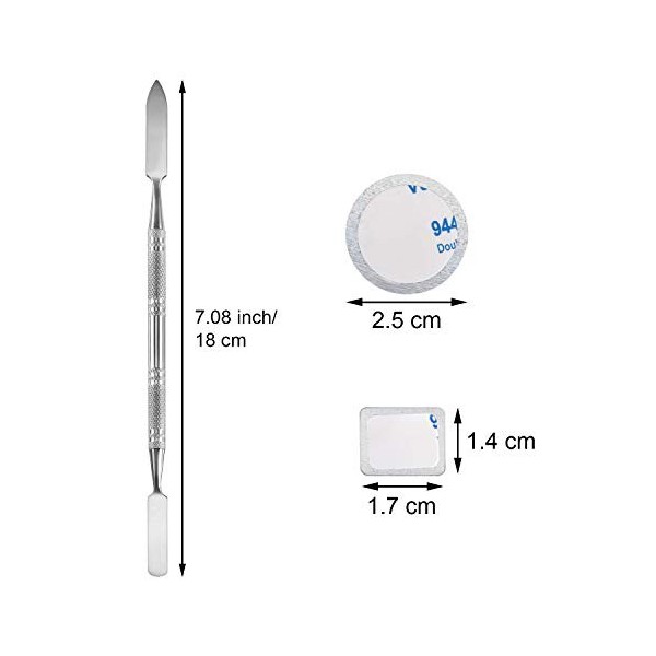 101 Pièces Autocollants en Métal pour Palette dOmbres à Paupières Set, Comprend un Outil de Dépôt de Maquillage, Métalliques