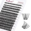 FADLASH Cluster Individuel Faux Cils 144pcs DIY Extension Cils Bouquet 0.07 D 8-16mm Réutilisable Cils a Cils BD 