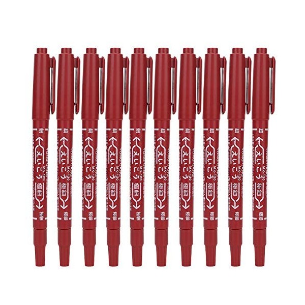 10pcs stylo de marquage de tatouage double marqueur de peau stylo de marqueur de peau noir marqueur de peau double extrémité 