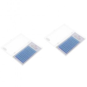 Housoutil 2 Boîtes De Cils De Greffe De Couleur Faux Cils Réutilisables Extension De Cils Faux Cils Faux Cils Fluorescents Ci