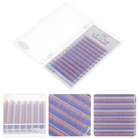 Housoutil 2 Boîtes De Cils De Greffe De Couleur Faux Cils Faux Cils Décoratifs Extensions De Faux Cils Cils Bleus Extensions 