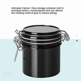 Buachois Conteneur de Stockage de Colle 3 Fentes, Anti-Humidité, Anti-Séchage éTanche Scellé Réservoir Adhésif pour Cils Gref