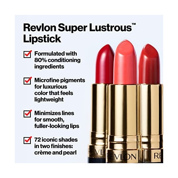 Revlon Super Lustrous Creme Lipstick - 674 Coralberry For Women 0.15 oz Lipstick