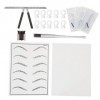 Kit de tatouage des sourcils - outil de maquillage semi-permanent - Stylo manuel pour artistes tatoueurs, épingles, règle, pi