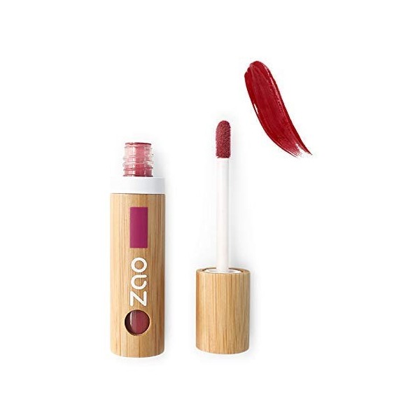 ZAO Vernis à Lèvres 036 Rouge Cerise RECHARGEABLE bio vegan 100% naturel