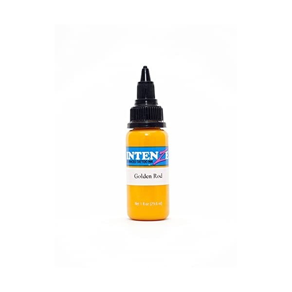 INTENZE Encre de tatouage Jaune 30ml- Golden Rod -Lorig.:couleurs résistantes et absolument stériles–Encre de tatouage végét