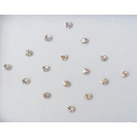 Lot de 120 faux clous doreille à pois en strass