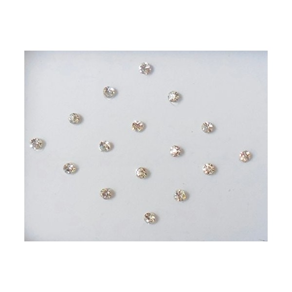 Lot de 120 faux clous doreille à pois en strass