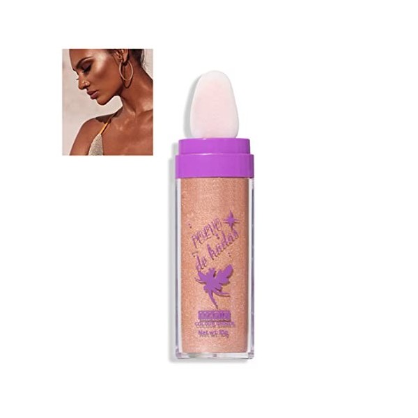 Polvo De Hadas Maquillaje , Glitter Highlighter Powder Makeup Brightening Face, Body Hair Makeup Stick Fairy Highlight Pattin