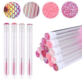 Sibba Lot de 16 brosses à cils Spoolies pour mascara, applicateurs de sourcils séparateurs dextensions de cils Fournitures n