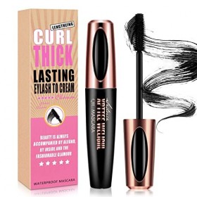 Mascara Noir En Fibre De Soie 4D, Cils Plus Longs Et Plus épais, Imperméable, Sans Grumeaux, Longue Durée, Anti-maculage, Hyp