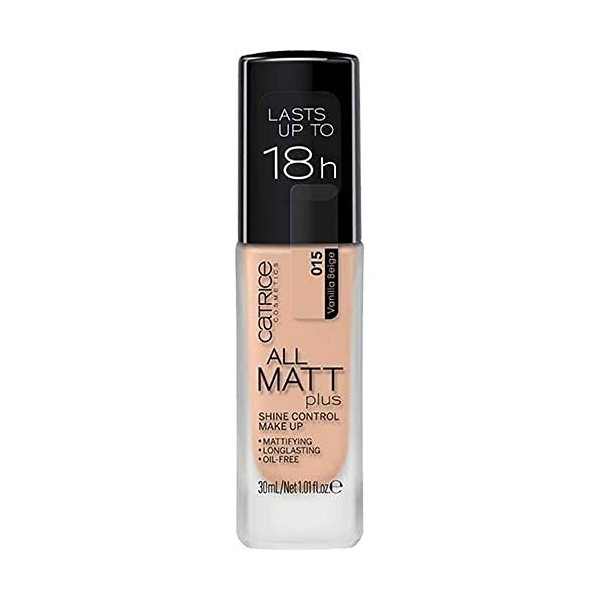 CATRICE All Matt Plus Shine Control Fond de Teint, Nude Beige 020, 30 ml Maquillage