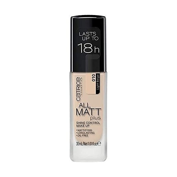 CATRICE All Matt Plus Shine Control Fond de Teint, Nude Beige 020, 30 ml Maquillage
