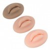 3D Silicone Practice Lip Cosmetic Plain Color Tattoo Practice Lips 3pcs Soft Vivid Fake Home