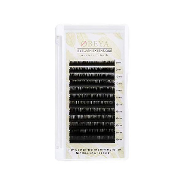 C Curl Eyelash Extensions Thickness 8-15mm Mixed Tray Soft Volume Natural Silk Individual Lash Extensions for Salon Perfect U