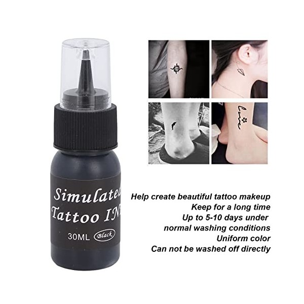 Encre de Tatouage Temporaire, Encre de Tatouage Professionnelle Encre de Tatouage Encre de Tatouage Accessoires Dencre, Pigm