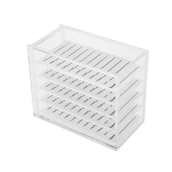 5 couches en plastique faux cils boîte de rangement organisateur de maquillage greffage des cils colle porte-palette maquilla