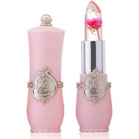 BOQIAN Rouge à lèvres Clair avec Fleur, Rouge à lèvres Couleur Fleur de gelée, Rouge à lèvres hydratant Lisse, Rouge à lèvres