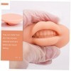 Angoily 4 Pièces 3D Module Masque À Lèvres Lèvre Peau Micro Blading Pratique Peau Silicone Lèvres Modèle Fausse Peau 3D Bouch