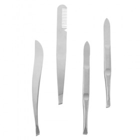 FRCOLOR Lot de 4 gadgets pour faux cils, pince à épiler, kit cosmétique, pince à sourcils, pince à sourcils, pinces à sourcil