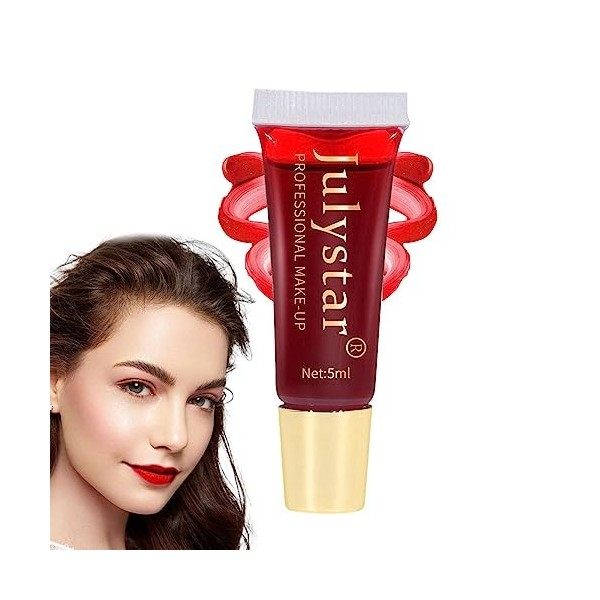 Décoller le rouge à lèvres,Peel-Off Masque Teinté Gloss | Pas de bavure, pas de tache pour les lèvres, il suffit de décoller 