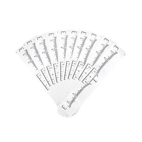 100pcs / Set Règle de Sourcil, Reutilisable Outil de Mesure Autocollant de Tatouage, Outil de Mesure de Guide de Règle de Mic