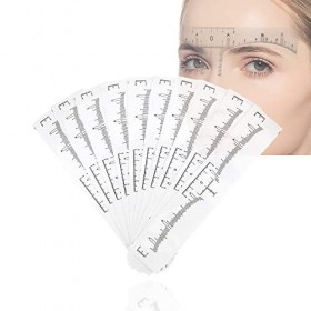 Règle de tatouage de sourcil,100 Pcs règles à sourcils jetables pour sourcils,feuilles dautocollants pour maquillage ,pochoi
