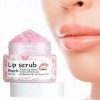 Baume Gommage Lèvres Femme, Éclaircir Les Lèvres Scrub Lip Scrubs Exfoliant Hydratant Lèvres Ternes Craquelées Gommage Des Lè