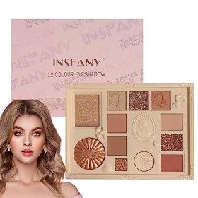 palette dombres à paupières,Kit maquillage professionnel pour ombre à paupières 12 couleurs | Palette maquillage lumineux mé