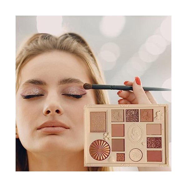 palette dombres à paupières,Kit maquillage professionnel pour ombre à paupières 12 couleurs | Palette maquillage lumineux mé