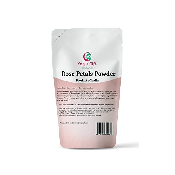 Poudre de pétale de rose | 250 grammes | Faire du thé, des smoothies ou des lattes | Meilleur ingrédient pour masque facial |