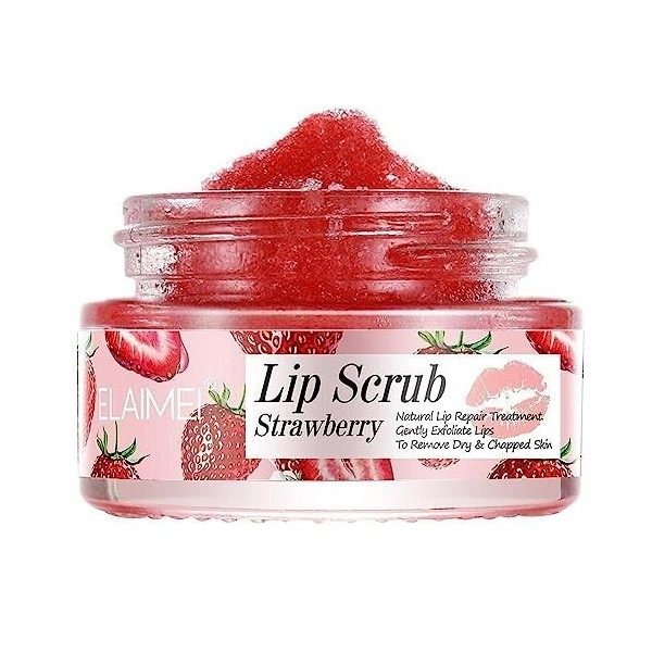 S8B1 - Exfoliant pour les lèvres - 20 g - Pour les peaux mortes - Hydratant - Prévention des lignes de rouge à lèvres - Réduc...