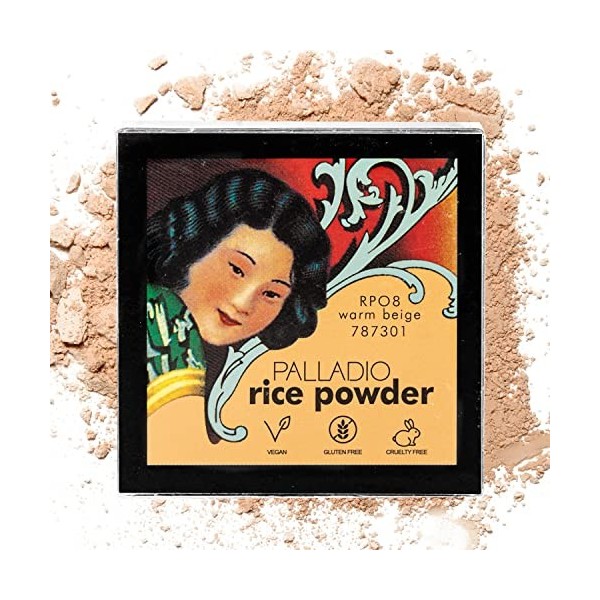 Palladio Rice Powder with Puff Number RPO3, Natural 17 g