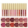 12 pcs/Lot ensemble de rouge à lèvres mat velours liquide rouge à lèvres étanche antiadhésif brillant à lèvres ensemble Sexy 