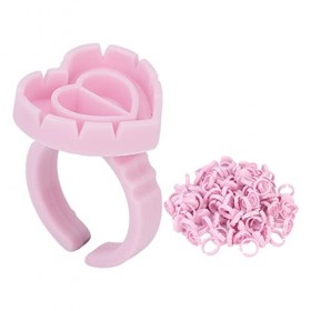 100pcs Lash Glue Holder Ring Cup, Easy Lash Glue Ring Cup, Enlevez Lexcès de Colle, Lash Glue Holder Cups pour les Extension