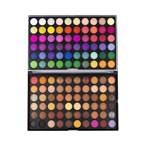 LaRoc Palette de fards à paupières 120 couleurs, Maquillage Professionnel Pigmenté Shimmer Matte MUA Artiste Coffret Cadeau K