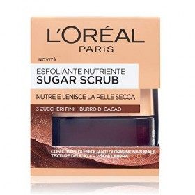 LOréal Paris Nettoyant Sugar Scrub exfoliant Nourrissant visage et lèvres avec cristaux Fini de sucreer + beurre de cacao, 5