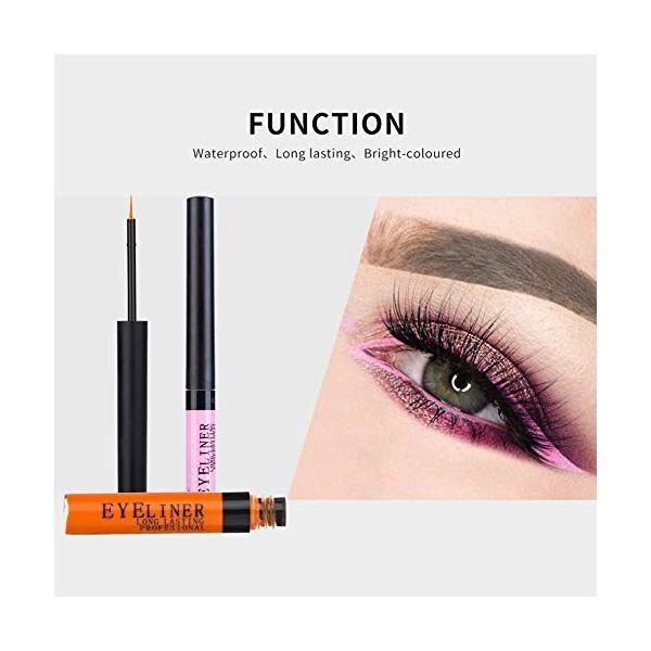 SunshineFace Eye-Liner 12Pcs / Set Stylo Eyeliner Liquide Mat Imperméable à Leau Longue Durée Eye Liner Maquillage Outils