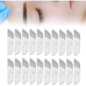 Aiguilles de Microblading 50 Pièces Lames de Tatouage de Sourcil Semi-permanentes Jetables Aiguilles de Tatouage de Stylo de 
