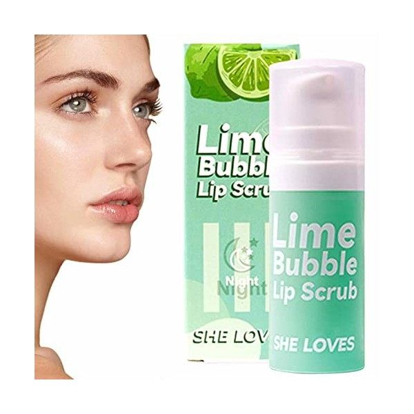 Teksome Gommage pour Les lèvres foncées, Bubble Lip Scrubs Exfoliant & Hydratant, Démaquillant pour Les lèvres et Gommage au 