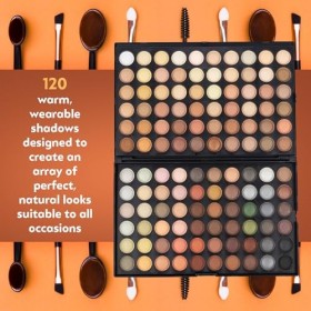 LaRoc Palette de fards à paupières 120 couleurs, Maquillage Professionnel Pigmenté Shimmer Matte MUA Artiste Coffret Cadeau K