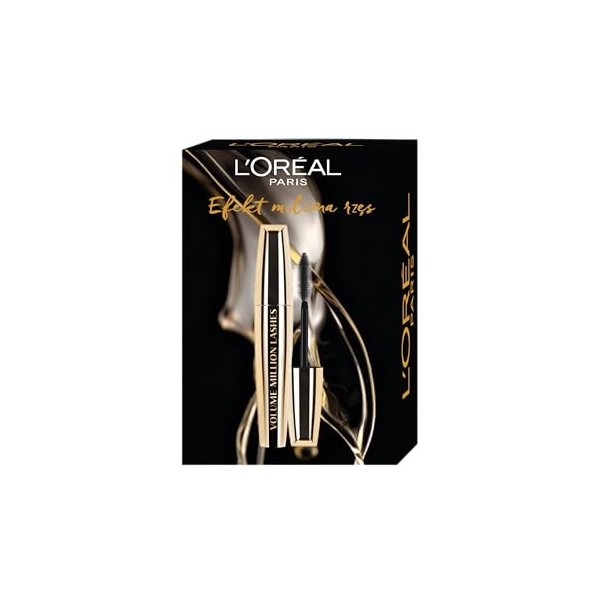 LOréal Paris Coffret cadeau avec mascara Volume Million Lashes et eau micellaire.