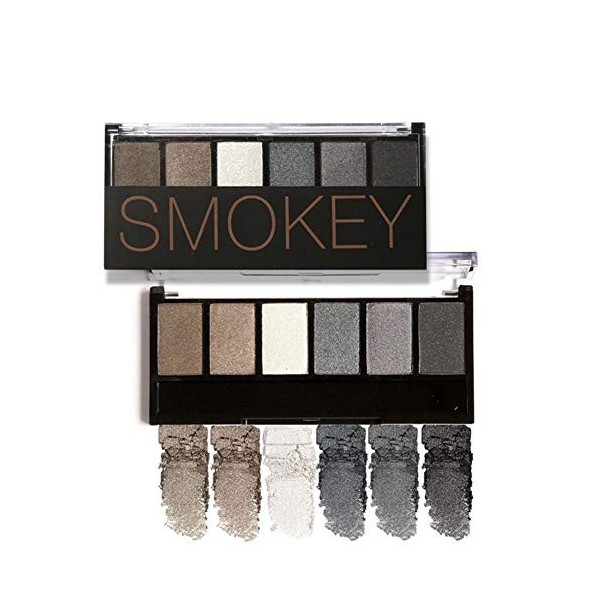 6 couleurs Shimmer Matte Eyeshadow Palette Cosmetic Plate Maquillage longue durée Smokey Eye 2 