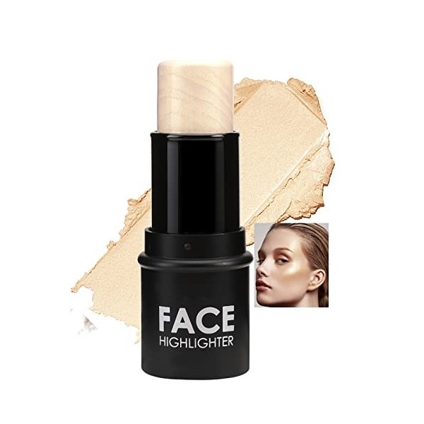 Boobeen Face Contour Highlighter Stick, Stick de mise en valeur du visage, maquillage de contour, crémeux, créant un look nat